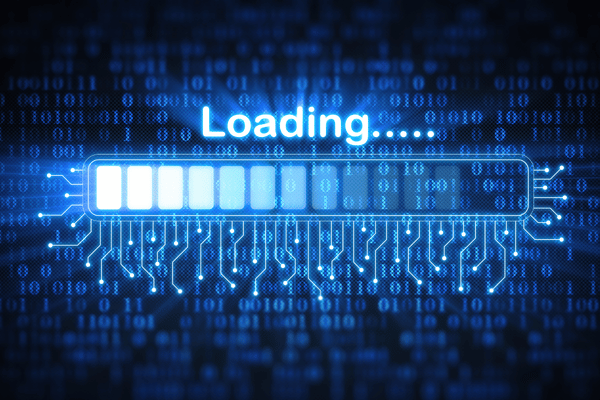 Illustration of a webpage loading bar, representing website speed and page performance.